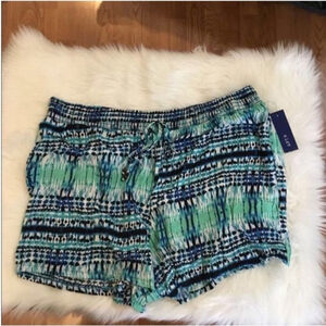Apt 9 pull on rayon shorts Woman’s size XXL blue green black white